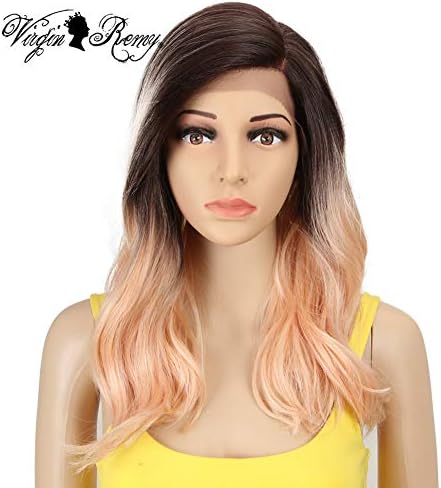 QVR Synthetic Curly Wigs 130% Density Lace Front Wigs for Women Heat Resistant Wigs Half Hand Tied ColorTT4/1824