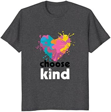 Mens Choose Kind T Shirt with Heart 2XL Dark Heather