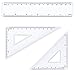 eBoot 13 Pieces Geometry Set Rulers Compass with Protractor Math Tools Set for Students