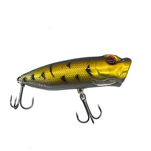 My-Fishing-World 5xPopper+Box Oberflächenköder Popper für Barsch Forelle Hecht Angeln Raubfisch – Bild 5