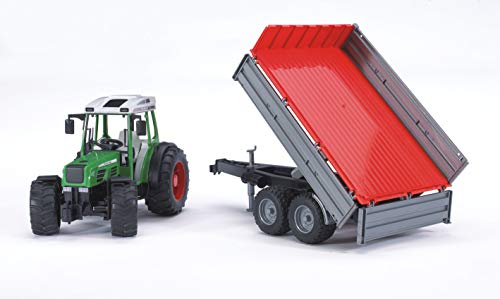 bruder 02104 - Fendt 209 S mit Bordwandanhänger - 1:16 Fahrzeuge, Traktor, Trecker, Schlepper, Kippanhänger, Transportanhänger, Muldenkipper, Landwirtschaft, Bauernhof, Spielzeug – Bild 3