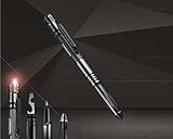 Tactical Pen - CASEKING Precision Writing, Multi Tool, Whistle, Multi Use Tactical Pen ,Glass Breaker, LED Tactical Flashlight (Black Ink)