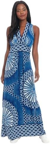london times morris maxi dress London Times Women's Dresses Halter Neckline Signature Morris Maxi Dress Vacation Occasion Event Guest of, Wine/Pink Berry, 4 at Amazon Women's Clothing store