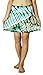 Design By Jingle Women's Hippie Short Tie-Dye Spandex Bohemian Fold-Over Mini Skirt or Strapless Dress (22-Greenwhite)