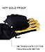 OZERO Ski Gloves, -40°F Cold Proof Winter Snow Warm Glove - 150g 3M Thinsulate Insulated Cotton & 5-inch Long Sleeve - Waterproof Nylon & Cowhide Leather Palm & Good Grip for Men & Women - Yellow/L
