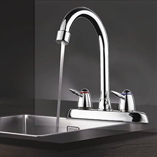 Aissimio Copper Double Handle 2 Hole Water Faucet Bathroom Sink Washbasin Water Basin Tap