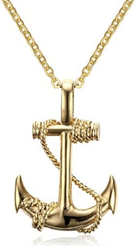 MESE London Anchor Necklace 18ct Gold Plated/Silver Plated 'The Steady Soul' - Elegant Gift Box