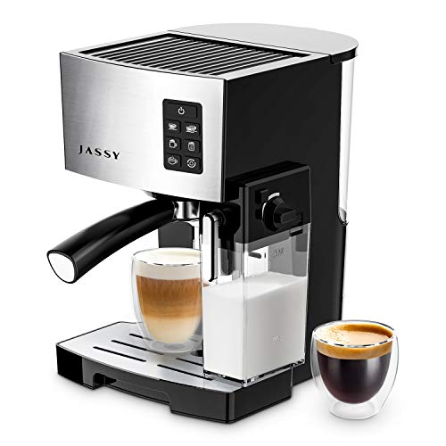 JASSY Espresso Machine, Multifunction Coffee Machine with Automatic Milk Frother, 19 Bar Pressure Co JASSY Espresso Machine, Multifunction Coffee Machine with Automatic Milk Frother, 19 Bar Pressure Co