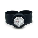 Vavna New Silicone Nurse Watch -Slap On Watch - Black - Adult Large Size