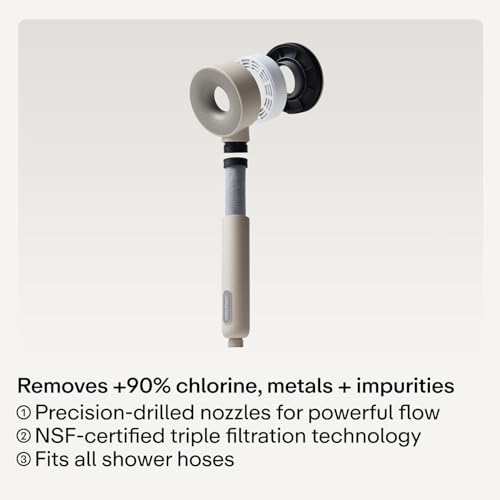 Hello Klean Shower Head in Chrome - Filters Unwanted Metals, Chlorine & Impurities Found in Water - Improves Quality of Skin & Hair - Quick & Easy to Install