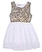 Baby Girl Sequins Party Gown Formal Bridesmaid Tulle Tutu Bow Backless Dress (8-9 Years, White)