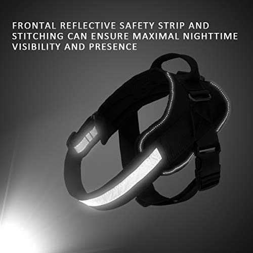 Bolux Service Dog Harness, Easy On and Off Pet Vest Harness, Reflective Breathable and Easy