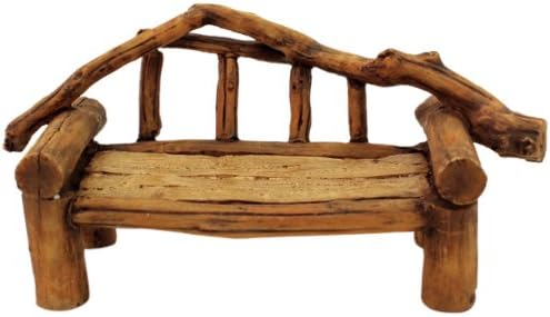 Amazon Com Top Collection Enchanted Story Fairy Garden Faux Wood Bench Garden Outdoor