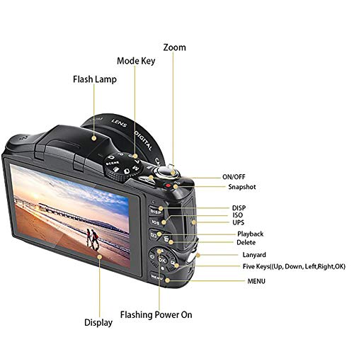 RSGK 14-Megapixel-Spiegelreflexkamera, Spiegelreflexkamera mit 20-fachem Digitalzoom und 3,5-Zoll-Bildschirm, USB 2.0… – Bild 3