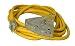 15-ft 14/3 Heavy Duty 3-Outlet Lighted SJTW Indoor/Outdoor Extension Cord by Watt's Wire - Yellow 15' 14-Gauge Grounded 15-Amp Three-Prong Power-Cord (15 foot 14-Awg) primary
