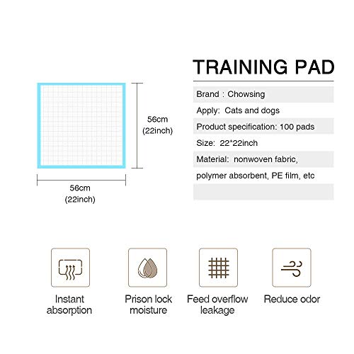 image for CHOWSING 100Counts Pet Training Padding Strong Water Absorption Puppy 