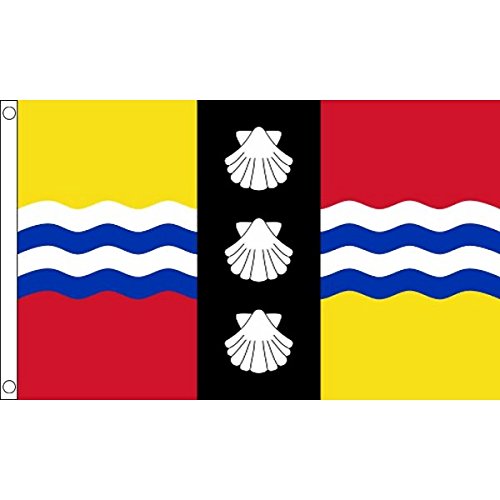 AZ FLAG - Bedfordshire County Flag - 2x3 Ft - 100D Polyester County Of Beds. - England Banner with Two Metal Grommets - Fade Resistant - Vivid Colors - 2' x 3' Feet - 90x60 Cm