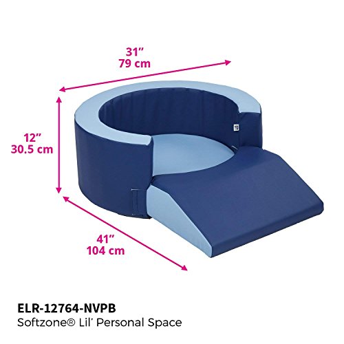 ECR4Kids ELR-12764-NVPB Softzone Lil Personal Space Cozy Foam Retreat, Navy/Powder Blue