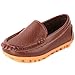 Femizee Toddler Boys Girls Loafers Shoes Casual Moccasin Slip On Dress Wedding Shoes for Kids,Brown,1301 CN 26