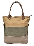 Gootium 31245 Canvas Genuine Leather Vintage Shoulder Tote Bag