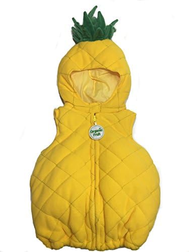 Dream Play Imagine Organic Fruit Pineapple Plush Deluxe Costume (24 months, Yellow Pineapple)