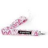 Ah Goo Baby Pacifier Clip, Easy & Quick Velcro Attachment, Charleston Pattern