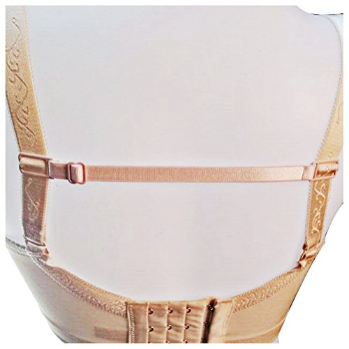 Wode Shop 6 pcs Bra Strap Clips Set, 3 pcs Bra Straps Holder and 3 pcs Bra Clips for Full Cup Size(Black, White, Beige)