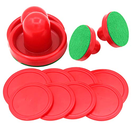 Air Hockey,Home Standard Air Hackey Paddles and Pucks,76mm and 60mm Air Hockey Set for Kids Adult Birthday Party Favours,Great Goal Handles Pushers Replacement Accessories for Game Table Equipment