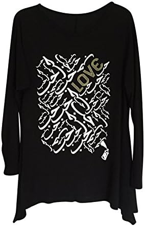 Women's Long Sleeve Casual Loose Tunic T-Shirt Dress Modest Shirt Top (Medium)