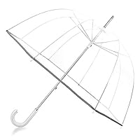 Kung Fu Smith 52 Inch Bubble Clear Umbrella for Weddings, Bulk Large Adult Windproof Dome Rain Umbrella