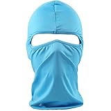 Balaclava Face Mask, Windproof Ski Mask Women & Men, Headwear Neck Warmer for Skiing,Cycling,Motorcycle,Hiking,Snowboarding,Outdoor Sports, Lycra Fabrics UV Protection Tactical Balaclava (Sky Blue)