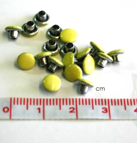 1/8" Banana Pudding Top Painted Flat Top Round Eyelets - 50 Pack