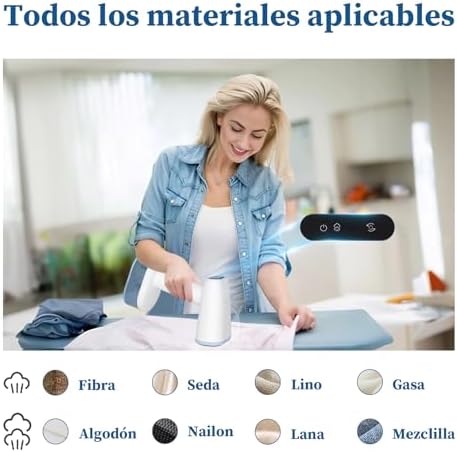 Vaporizador de Ropa Portátil de Mano, 250ml de Capacidad Grande, 1600W, Calentamiento Rápido en 25s, Autoapagado, Autolimpieza, Sin Salpicaduras de Agua, Para el Hogar, La Oficina y el Viaje