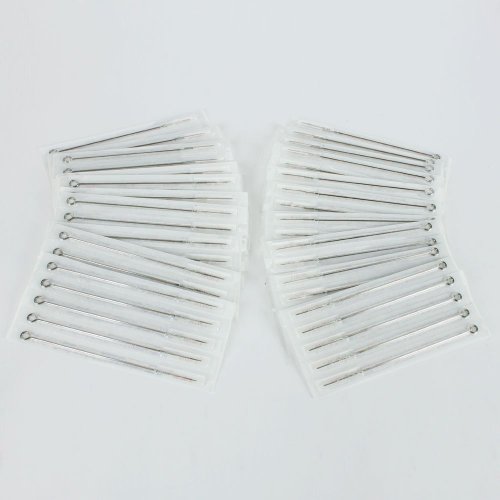 100 Pieces Tattoo Mixed Needles- 3RL, 5RL, 7RL, 9RL, 3RS, 5RS, 7RS, 9RS, 5MS, 7MS Manufactured By Skin Companion Free with Transfer Stencil Paper 5 Sheets (100 Mixed Needles + 100 Long Tips)