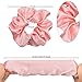 Satin Scrunchies for Hair 40 Colors, EAONE Glossy Hair Scrunchies Elastic Hair Ties Ponytail Holder Headbands for Women Girls, 40 Pieces