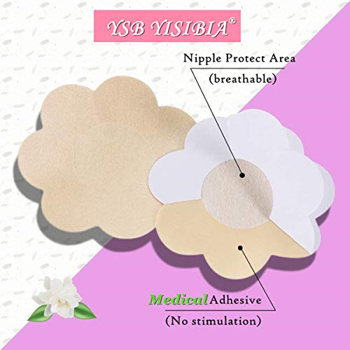 40 Pairs Nipple Covers For Women Disposable Self-Adhesive Satin Nipple Petals Breast Pasties