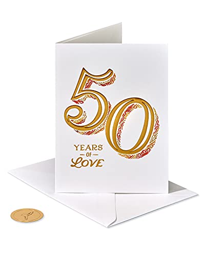 Papyrus Cartão de aniversário de 50 anos para casais ((WSubs) Memories)