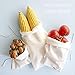 12 packs reusable produce bags washable eco friendly mesh grocery bags, 2 reusable grocery shopping bags and 10 washable muslin cotton bags for food, fruits, veggies grain, things storage