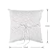 LaRibbons Wedding Lace Ring Pillow - Bridal Wedding Ceramony Pocket Ring Pillow Cushion Bearer with Ribbons - 8 inch x 8 inch