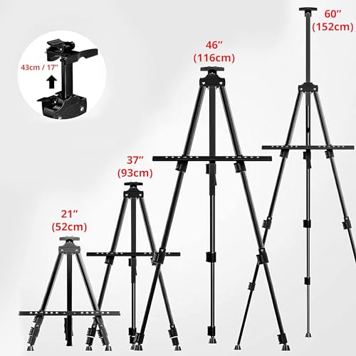 Chocozone 5feet Easel Stand for Painting Easel Stand for White Board with Adjustable Height & Angle Indoor & Outdoor Advertisement Board (Metal) 4