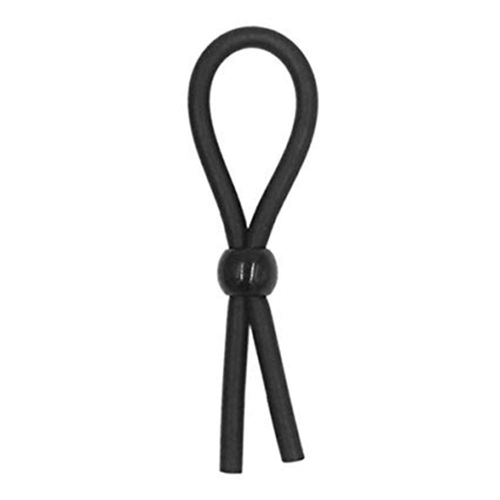 1 x adjustable soft locking ring for men, waterproof pearl extender, black