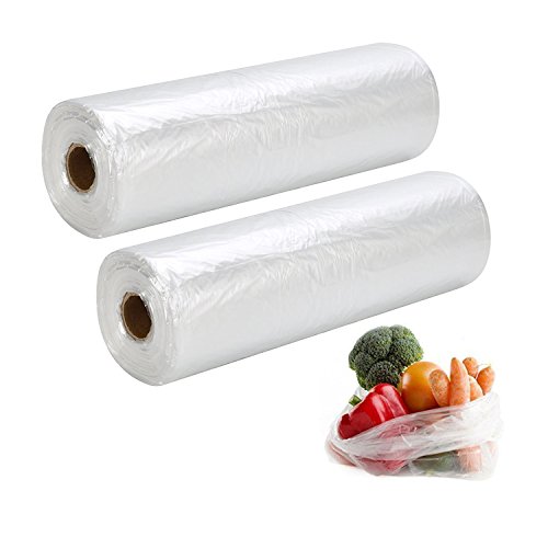 PAPRMA Clear Plastic Bags, 12" X 20" Plastic Clear Produce Bag for Fruits, Vegetable, Kitchen, Food Storage Bags On a Roll, 350pcs/Roll, 2 Rolls - Thumbnail 3