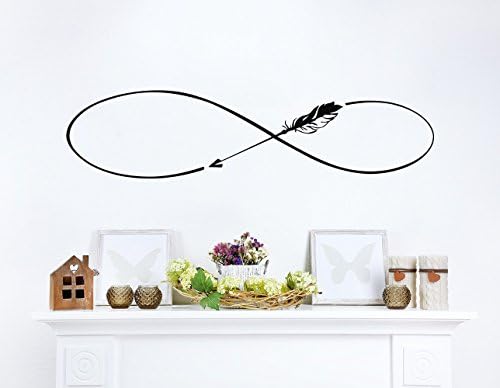 Vinyl Wall Decals Infinity Symbol Decal Arrow Sticker Hippie Bedroom Bohemian Bedding Boho Home Decor FD2