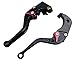 GZYF Short Brake Clutch Levers for Kawasaki 2000-2004 ZX6R 2004-2005 ZX10R / 2003 2004 2005 2006 Z1000 BLK Black and Red