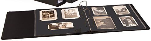 Gaylord Archival 1 1/2" D-Ring Photo Album Kit - Black Mounting Pages