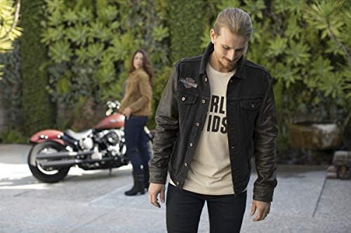 harley davidson denim and leather jacket