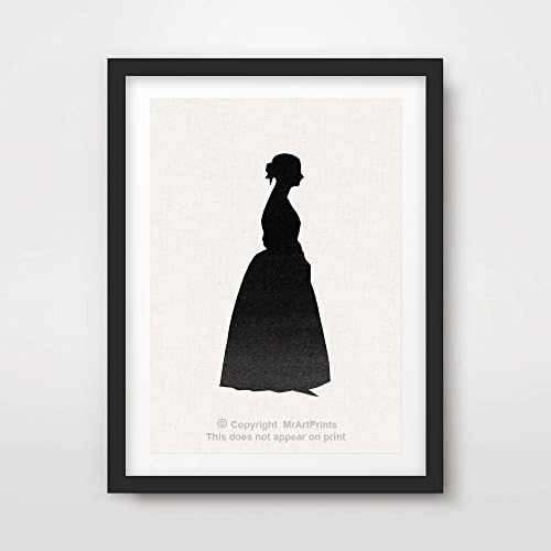 VICTORIAN SILHOUETTE CAMEO ART PRINT POSTER Vintage Portrait Black White Home Decor Interior Design Wall Picture A4 A3 A2 (10 Sizes)