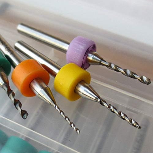 RWDXSL Drill Bit Set 1 Set 10Pcs DIY 0.1mm-1.0 mm CNC PCB Print Circuit Board Carbide Micro Drill Bits Tool
