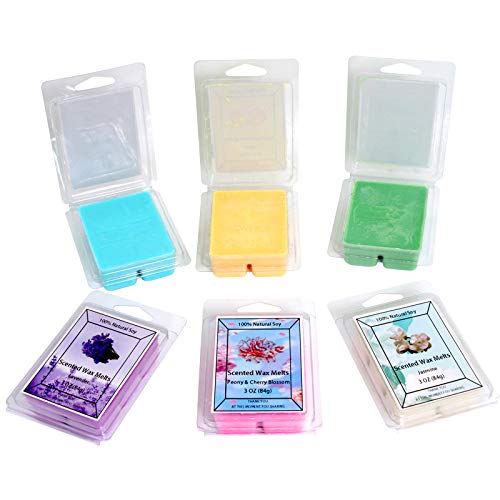 Onlyhome Scented Soy Wax Melts -Set of 6 (3 oz) Assorted Wax Warmer Cubes/Tarts
