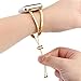 WONMILLE Bracelet for Apple Watch Band 38mm, Classy Stainless Steel Jewelry Bangle for iWatch Bands Strap Wristbands Unique Fancy Style for Women Girls with Pendant and Tassel (Gold Colored-38mm)
